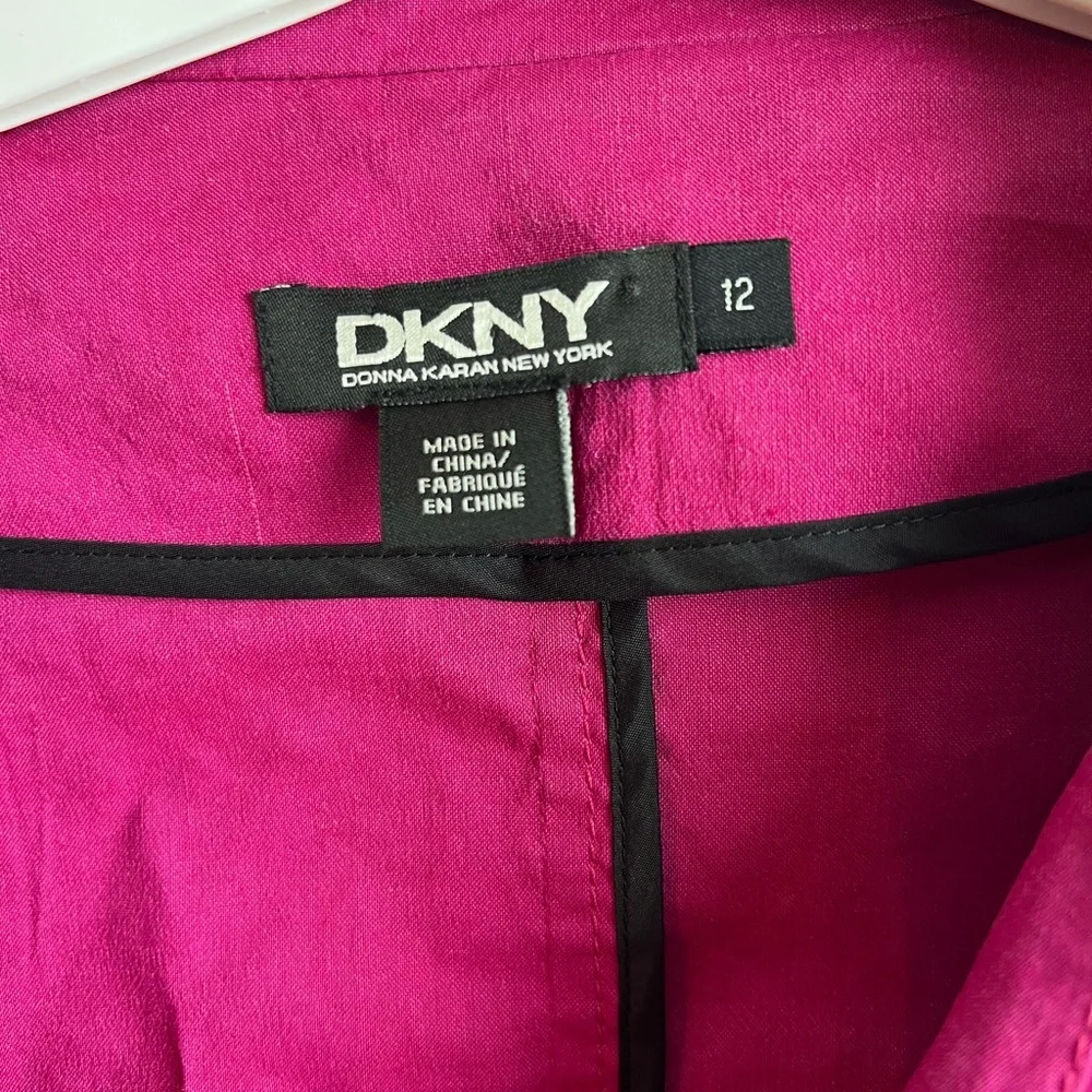 DKNY Fuchsia Pink Button-Front Jacket - Picture 4 of 7